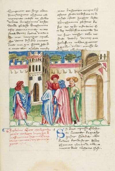 Dekameron, Ein allegorisches Fresko - Guiglielmo Borsiere und Ermino de