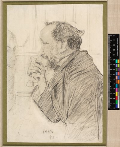 Porträt von Edgar Degas an einem Cafétisch von Giovanni Boldini