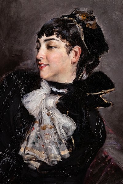 Die Gräfin von Rasty auf dem Sofa (Detail) von Giovanni Boldini