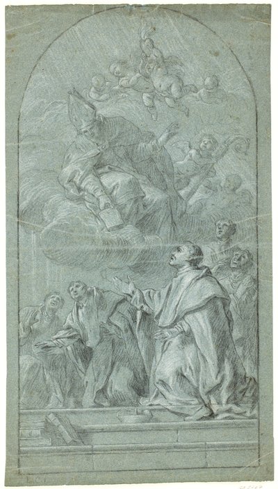 Augustinermönche erhalten die Regel ihres Ordens von St. Augustinus von Giovanni Bonati
