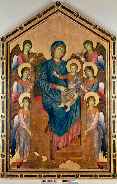 Die Jungfrau und das Kind in Majestät, umgeben von sechs Engeln von Giovanni Cimabue