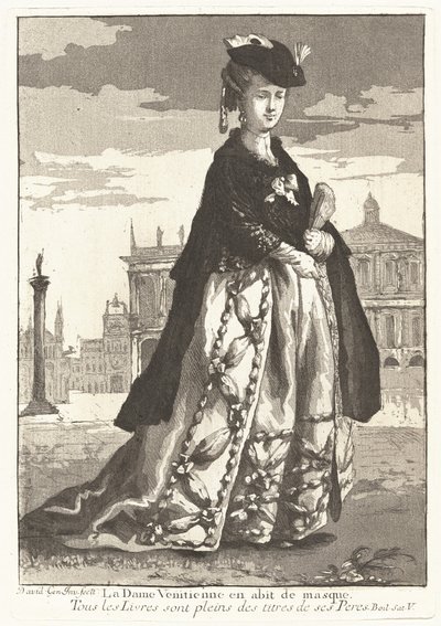 Die venezianische Dame im Karnevalskleid von Giovanni David