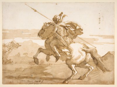 Ein orientalischer Reiter von Giovanni Domenico Tiepolo