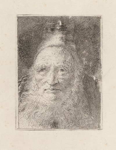 Bärtiger alter Mann mit Hut, aus der Raccolta di Teste (Sammlung von Köpfen) von Giovanni Domenico Tiepolo