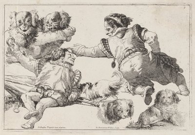 Zwerge und Hunde von Giovanni Domenico Tiepolo