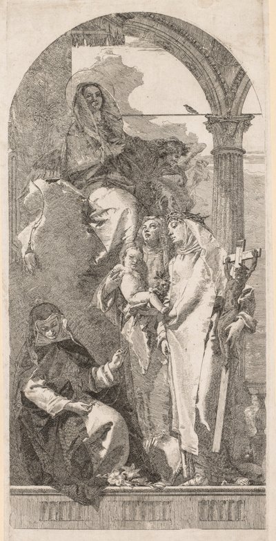 Madonna mit den Heiligen Agnes, Katharina und Rosa von Giovanni Domenico Tiepolo