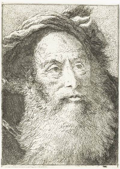 Mann mit Bart von Giovanni Domenico Tiepolo