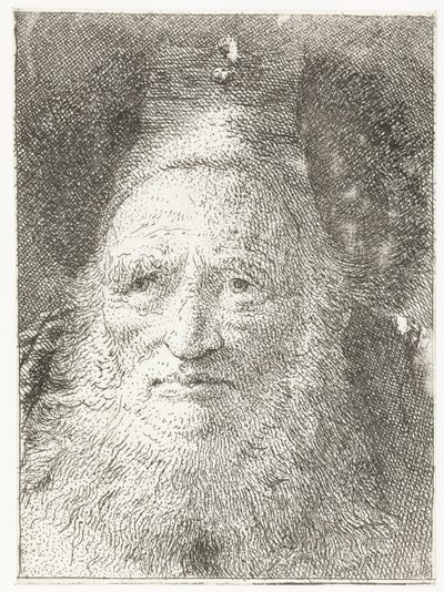 Alter Mann mit Pelzmütze von Giovanni Domenico Tiepolo