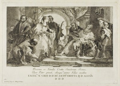 Die Schutzheiligen der Familie Crotta von Giovanni Domenico Tiepolo