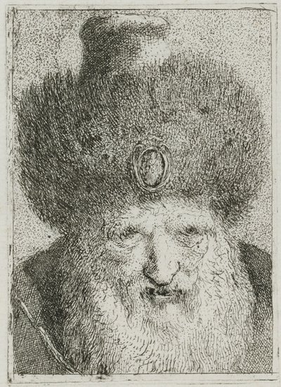 Türke mit Pelzmütze, aus der Raccolta di Teste (Sammlung von Köpfen) von Giovanni Domenico Tiepolo