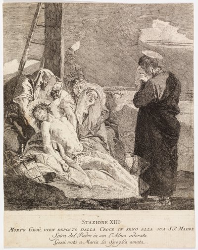 Via Crucis - Station XIII. Jesus wird vom Kreuz abgenommen von Giovanni Domenico Tiepolo