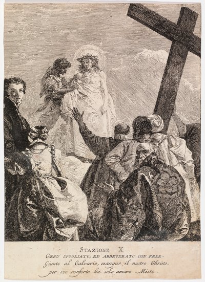 Via Crucis - Station X. Jesus wird seiner Kleider beraubt von Giovanni Domenico Tiepolo