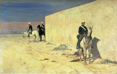Die Wache (Die weiße Wand), ca. 1871 von Giovanni Fattori