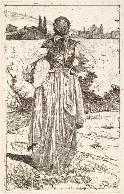 Frau des Gabbro [Donna al gabbro] von Giovanni Fattori