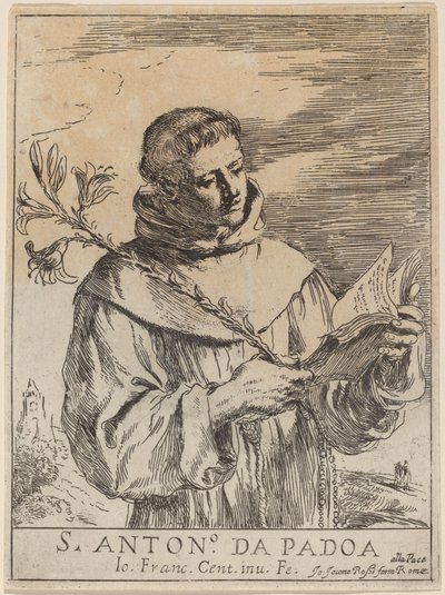 Heiliger Antonius von Padua von Giovanni Francesco Barbieri, called Guercino