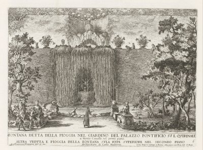 Brunnen in den Gärten des Palazzo del Quirinale in Rom von Giovanni Francesco Venturini