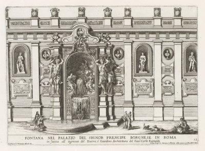 Nymphaeum im Innenhof des Palazzo Borghese in Rom von Giovanni Francesco Venturini