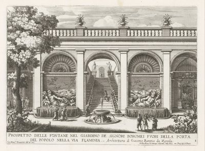 Garten eines Palastes in Rom von Giovanni Francesco Venturini