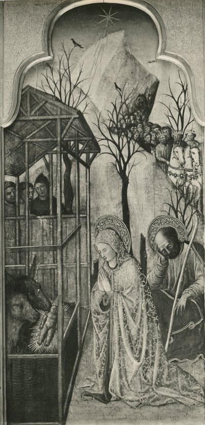 Zyklus des Lebens der Jungfrau, Geburt Christi, um 1445 von Giovanni Francesco da Rimini