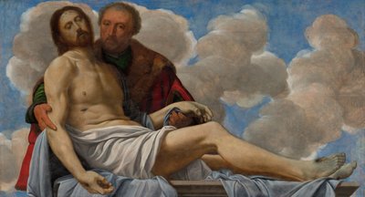 Christus mit Joseph von Arimathäa von Giovanni Girolamo Savoldo