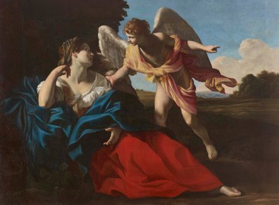 Agar von einem Engel in der Wüste gerettet von Giovanni Lanfranco