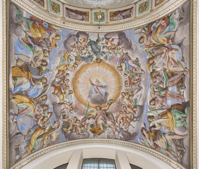Gott in Herrlichkeit und musizierende Engel von Giovanni Mauro della Rovere