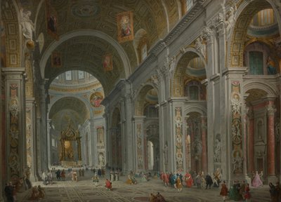 Innenraum von St. Peter, Rom, nach 1754 von Giovanni Paolo Panini