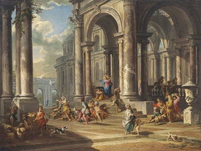 Christus vertreibt die Geldwechsler aus dem Tempel von Giovanni Paolo Pannini