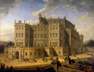 Ansicht des Schlosses von Rivoli von Giovanni Paolo Pannini