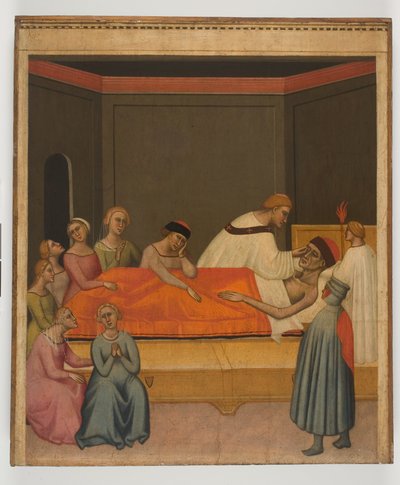 Letzte Ölung, ca. 1360 von Giovanni del Biondo dal Casentino
