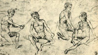 Vier nackte Männer, Mitte bis Ende 15. Jahrhundert, 1943 von Giovanni di Paolo
