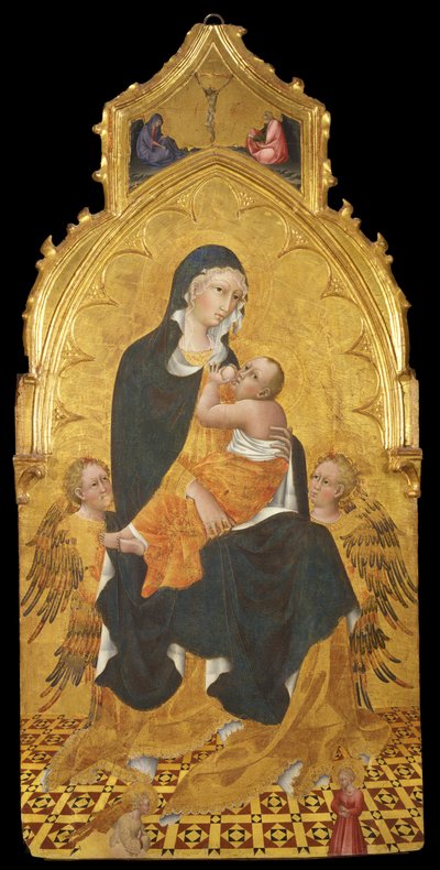 Madonna mit Kind und Engeln. Die Verkündigung, um 1440 von Giovanni di Paolo