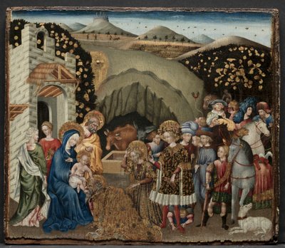 Die Anbetung der Heiligen Drei Könige, 1440-45 von Giovanni di Paolo
