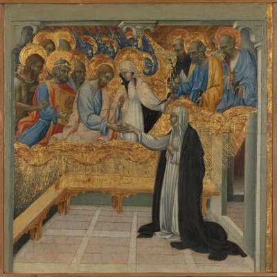 Die mystische Hochzeit der Heiligen Katharina von Siena von Giovanni di Paolo