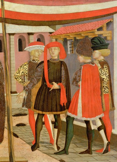 Frontal vom Adimari Cassone (Detail) von Giovanni di Ser Giovanni