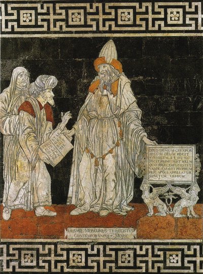 Hermes Trismegistus. Bodenmosaik im Dom von Siena, 1488 von Giovanni di Stefano