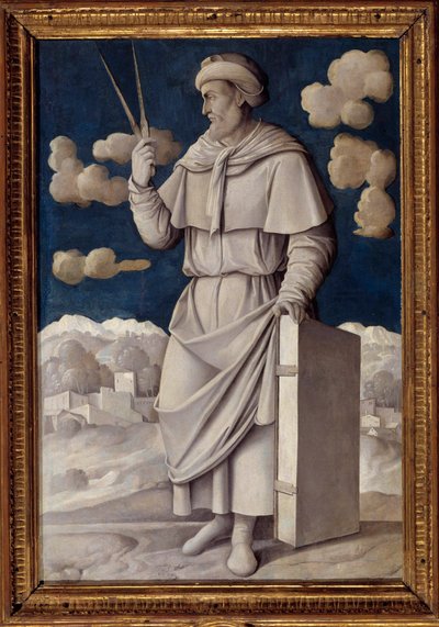 Ganzkörperporträt von Euklid (325-265 v. Chr.), griechischer Mathematiker von Girolamo Mocetto