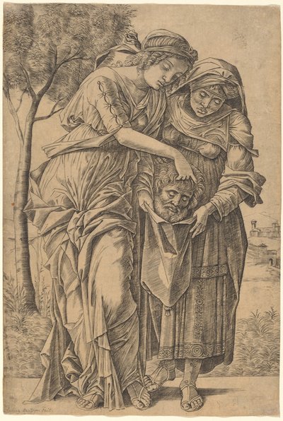 Judith mit dem Kopf des Holofernes von Girolamo Mocetto after Andrea Mantegna