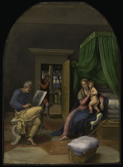 Heiliger Lukas zeichnet die Jungfrau und das Christkind, ca. 1535 von Girolamo da Carpi