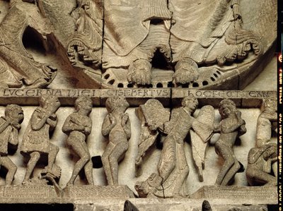 Westportal Tympanon (Detail) von Gislebertus