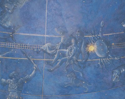 Der Weg der Sonne durch die Sterne in der Nacht des 4. Juli 1442 (Detail) von Giuliano dArrighi Pesello