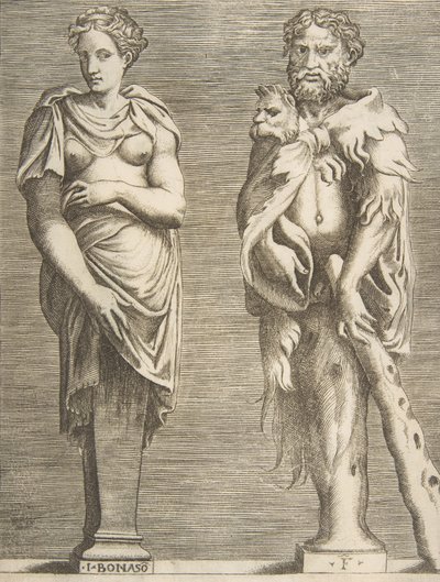 Begriffe von Herkules und Deianira, ca. 1531-76 von Giulio Bonasone