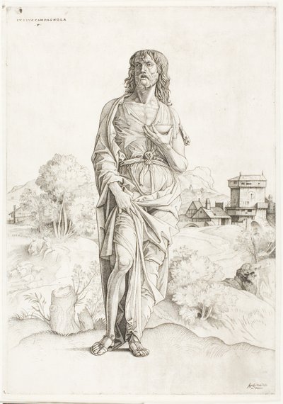 Johannes der Täufer von Giulio Campagnola