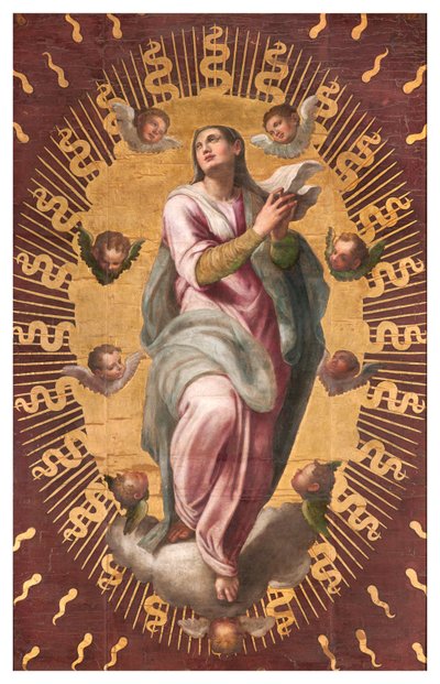 Sakristei der Kanoniker, Giulio Campi 1568, Banner der Himmelfahrt von Giulio Campi