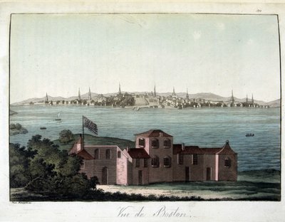Ansicht der Stadt Boston - in Le costume ancien et moderne von Dr. Jules Ferrario, ed. Mailand von Giulio Ferrario