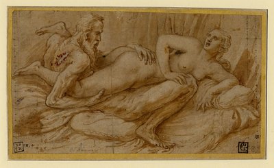 Erotische Szene von Giulio Romano