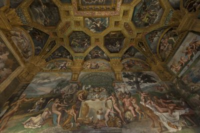 Fresko (Detail) aus der Kammer von Amor und Psyche, 1526-1534 von Giulio Romano