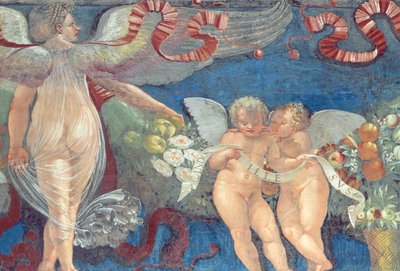 Fries aus der Camera con Fregio di Amorini (Detail) von Giulio Romano