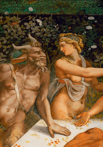 Nymphe und Satyr von Giulio Romano