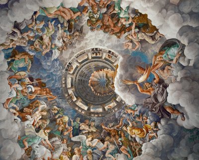 Olymp, Sitz der Götter (Fresko) von Giulio Romano
